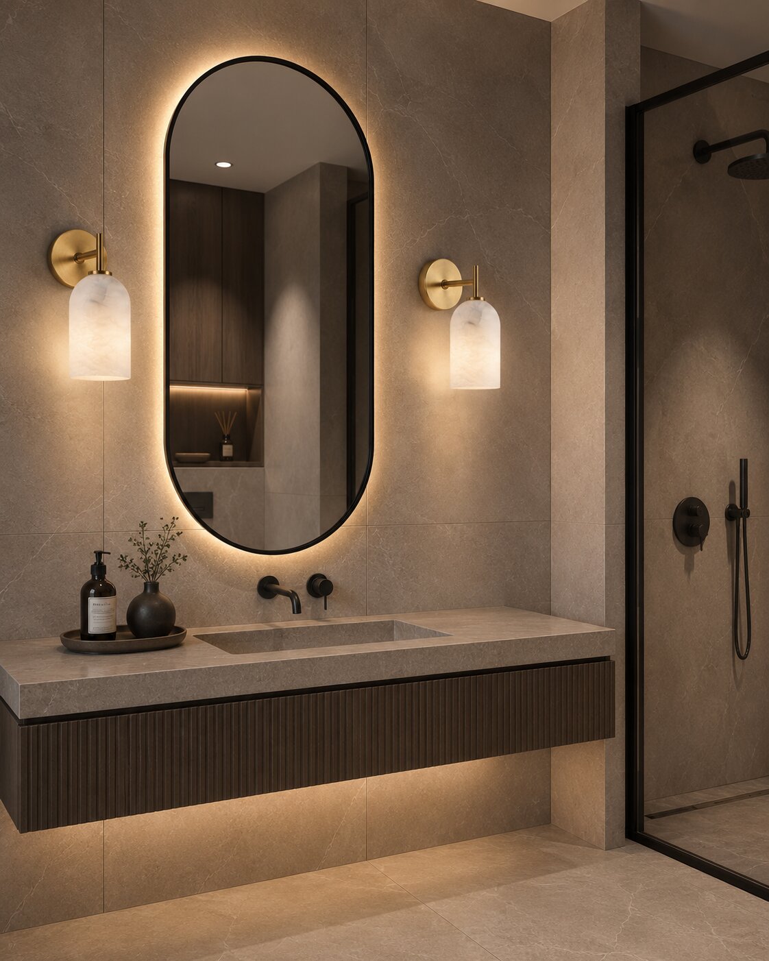 essenzo dome wall sconce