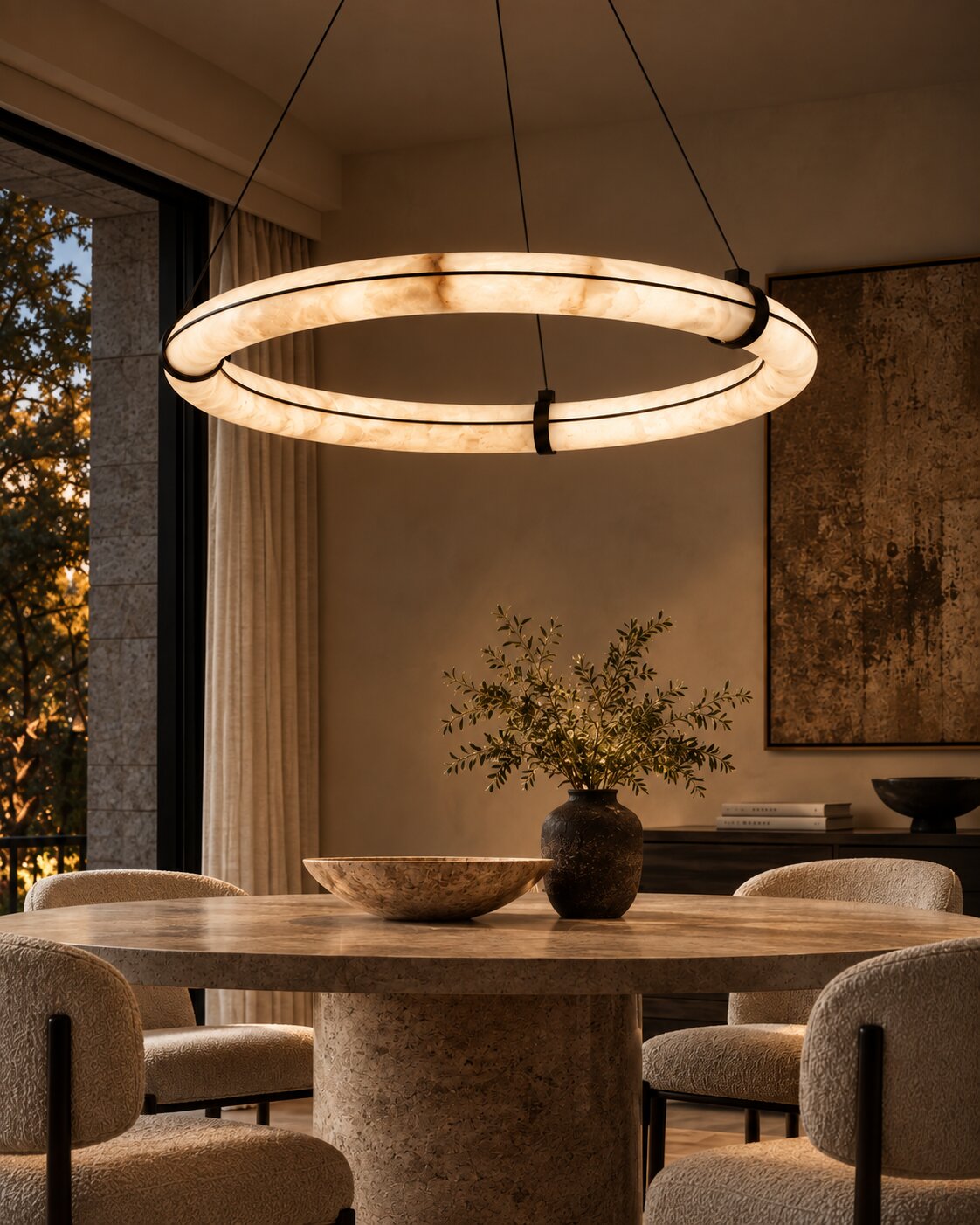 halo ring chandelier