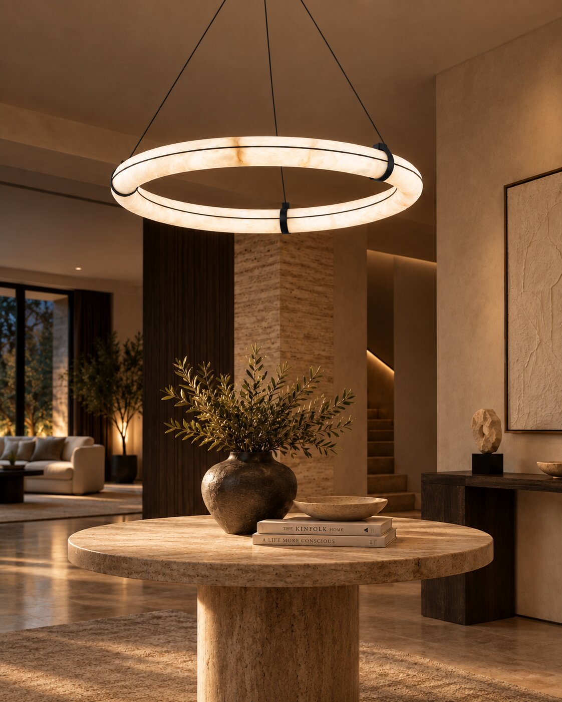 halo ring chandelier