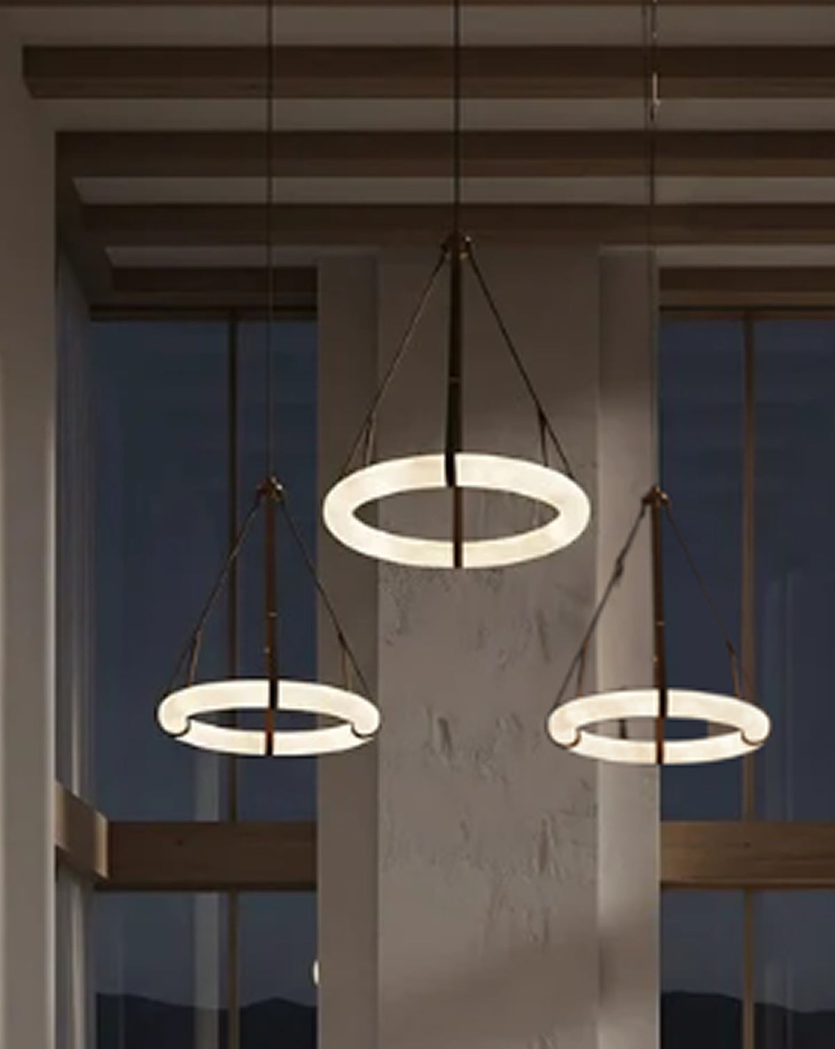 Lighting that gathers  people together.