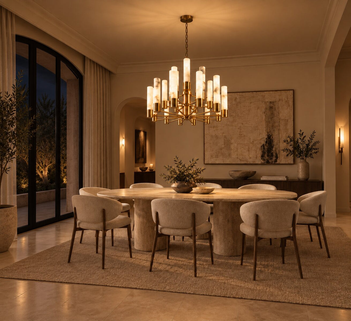 linea aurum chandelier