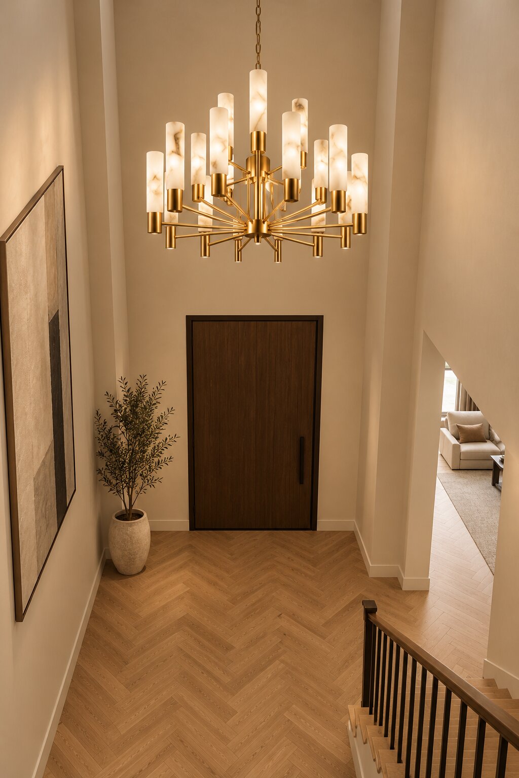 linea aurum chandelier