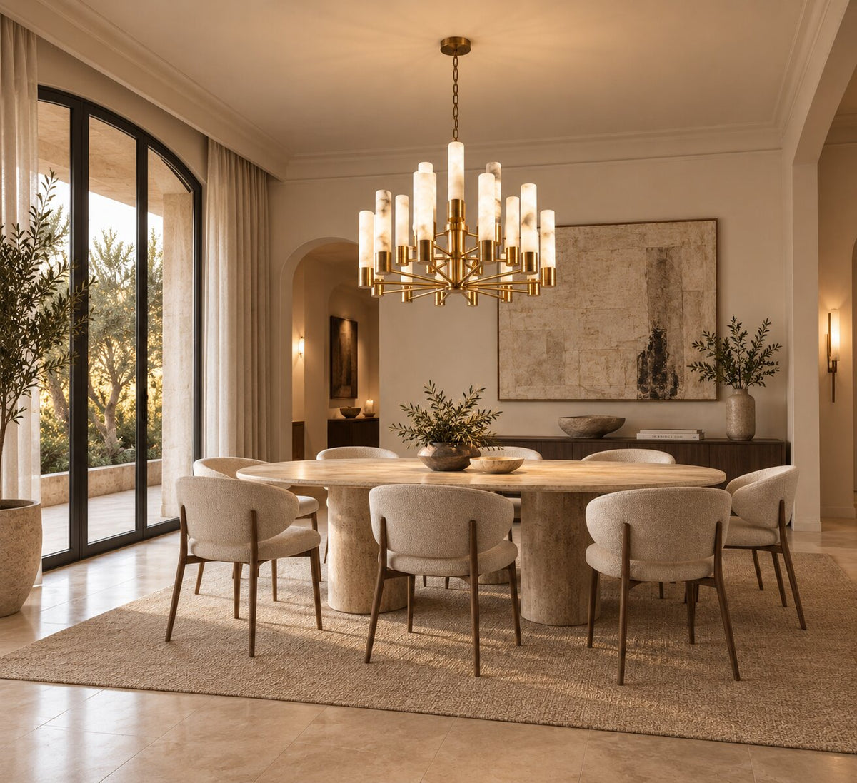 linea aurum chandelier